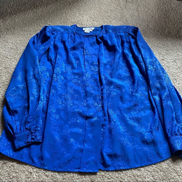 Top, Blue Floral Vintage - Picture 1 of 10